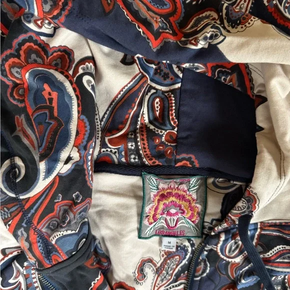 Johnny Was Multicolor Paisley Hoodie and Joggers Set - Picture 4 of 7